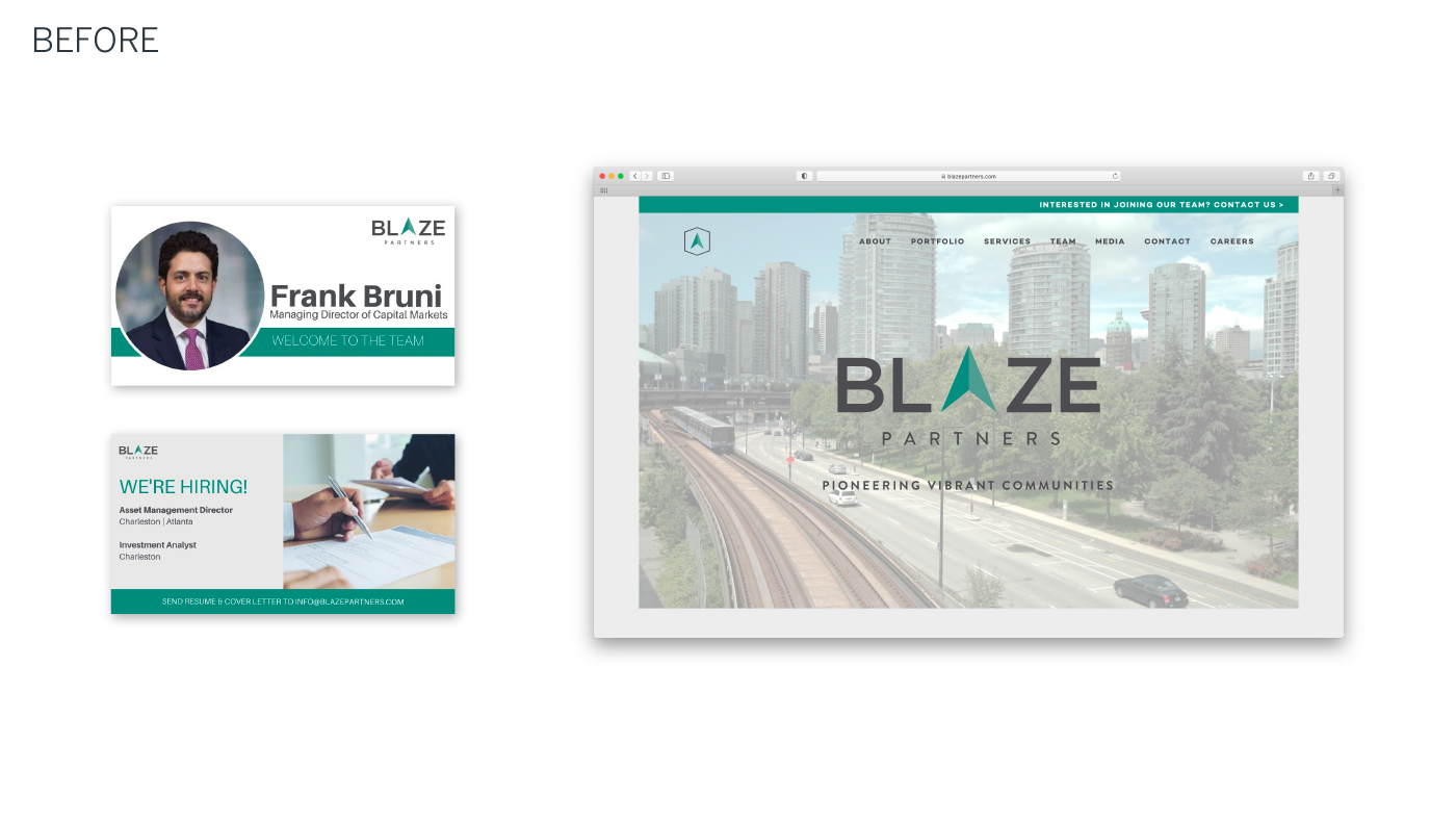 Blaze Partners business cards