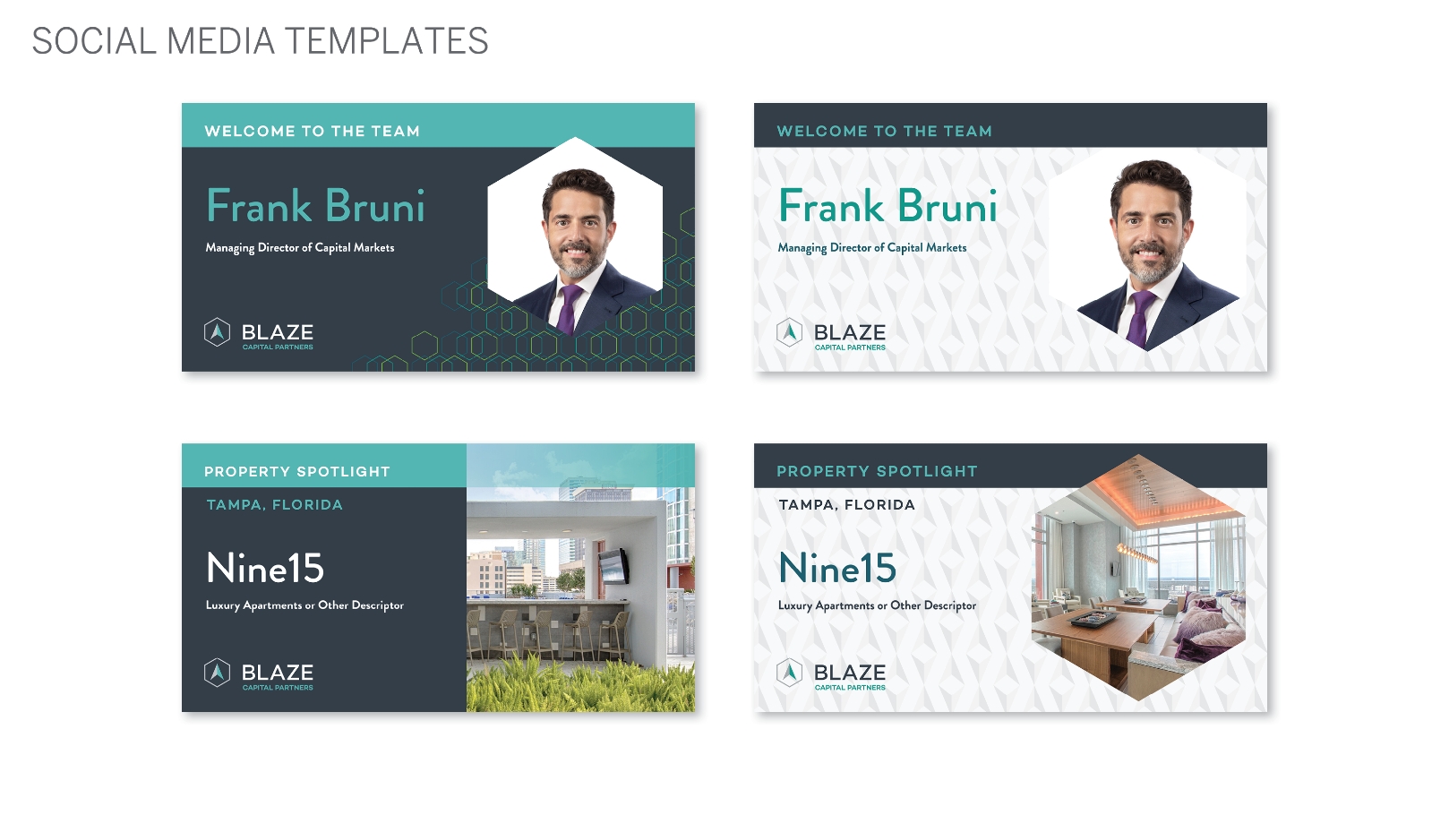 Blaze Capital partners business cards