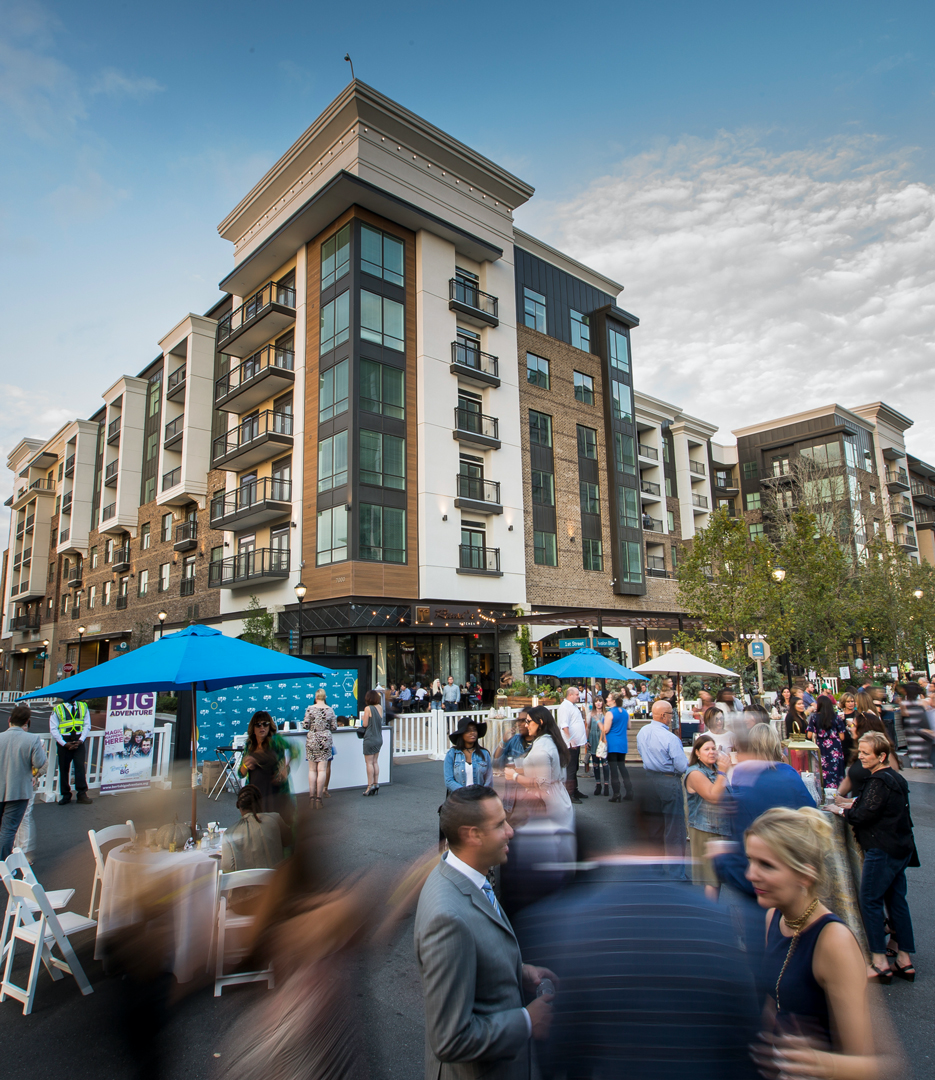 Avalon courtyard and apartments