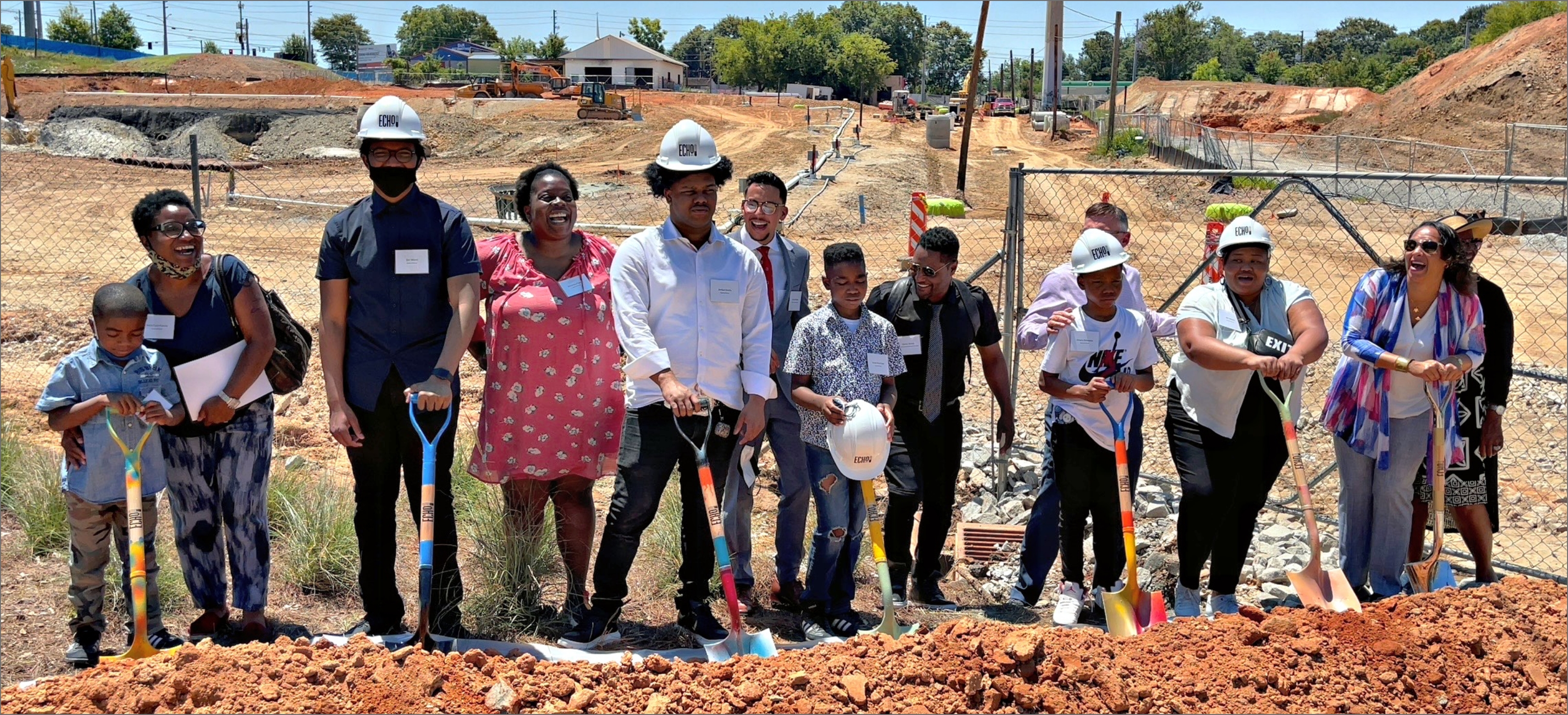 Echo street West groundbreaking with residents